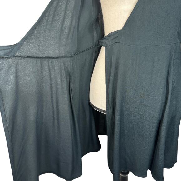 Abercrombie & Fitch Small Mini Wrap Dress Long Sleeve Surplice V-Neck A-Line - Picture 7 of 10